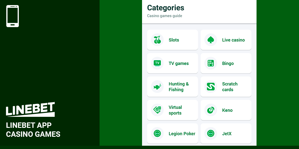 Linebet App Casino Games