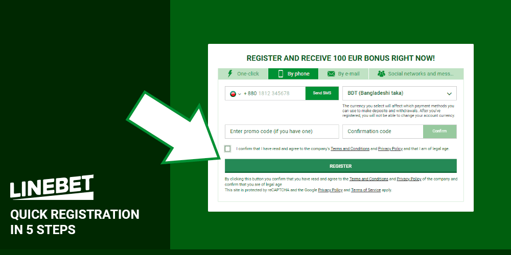 Registration on Linebet is Easy. Five step instruction